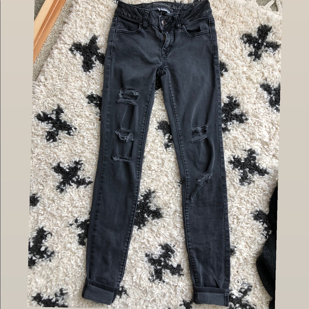 American eagle 00 distressed jeggings
